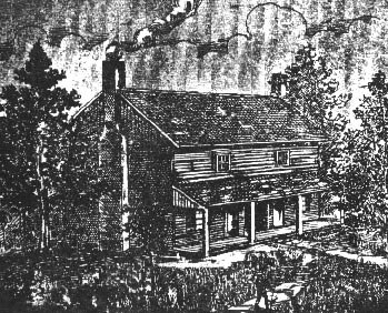 An illustration of the Bell family home reproduced in an 1894 account of the legend.
